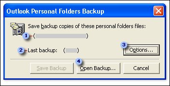 Outlook backup tool